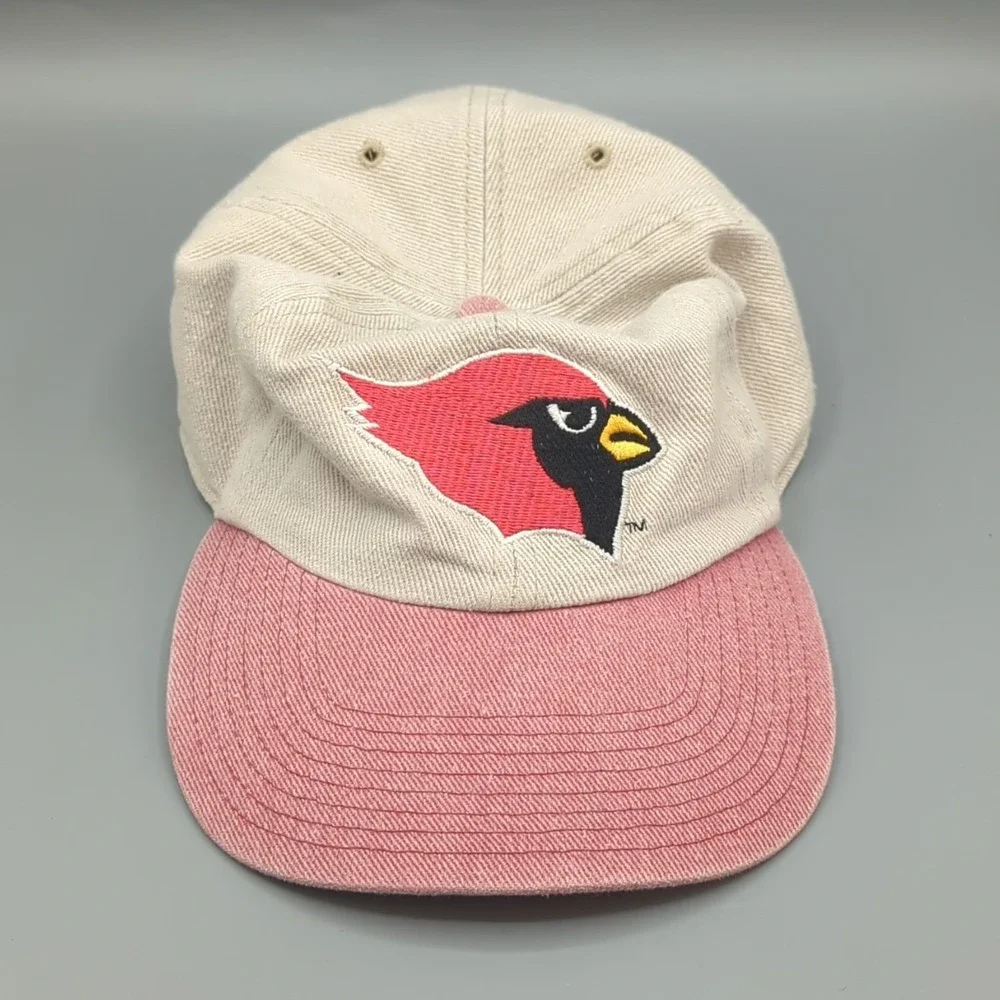 Vintage 90s Arizona Cardinals NFL Strapback Hat Cap Eastport OSFA Faded